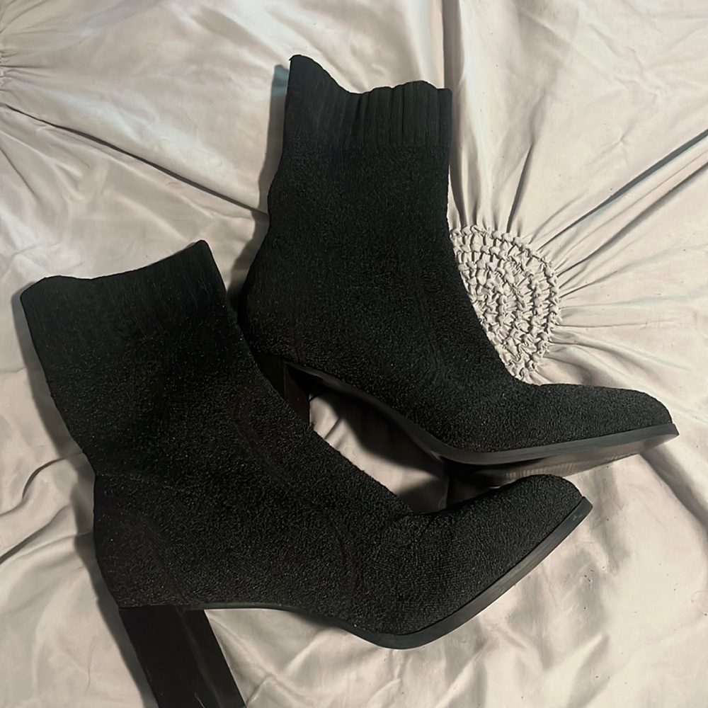 black sock boot heels